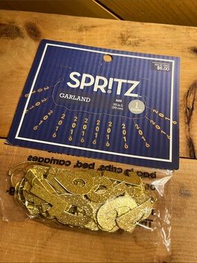 💚 3 for $15 💚 - Spritz Garland 39" Long 2016 Gold Glitter Garland NWT